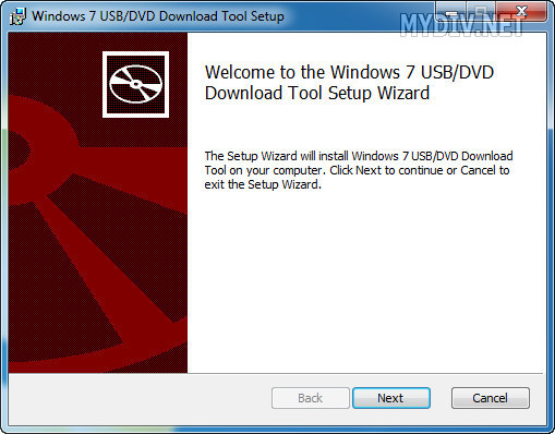 Установка Windows USB/DVD Download Tool