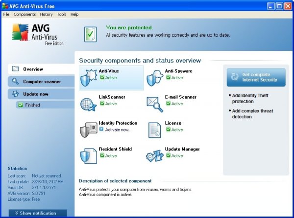 AVG Free Edition 9.0 Build 819a2842
