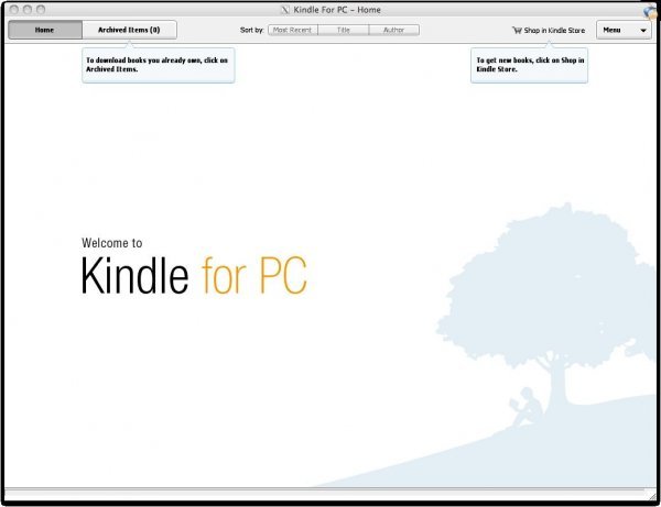 Скриншот программы Kindle for PC