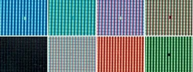 Различные типы битых пикселей