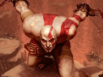 Герой Кратос из видеоигры God of War