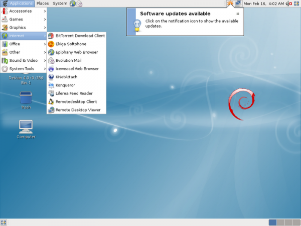 Debian 6.0 Squeeze скриншот