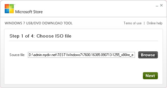 Windows 7 RTM USB/DVD Download Tool