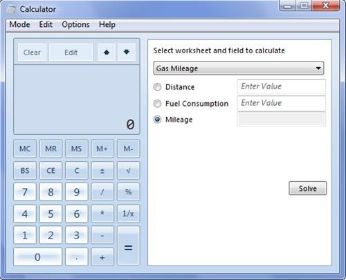 Калькулятор Windows 7
