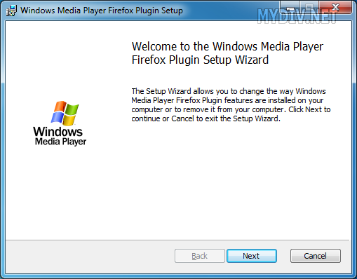 Установка плагина Windows Media Player