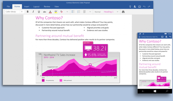 Новый Microsoft Office 2016 для Windows 10. Дата выхода и первые официальные снимки интерфейса