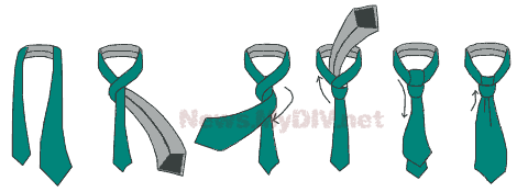 Как правильно завязывать галстук - Схема 1