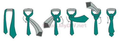 Как правильно завязывать галстук - Схема 2
