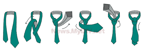 Как правильно завязывать галстук - Схема 3